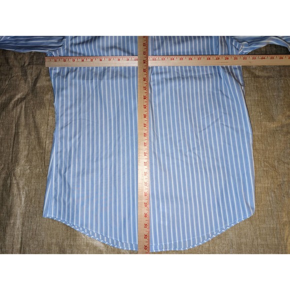 Brooks Brothers Men's Blue Striped Long Sleeve Button Up Size 16-34 - Picture 5 of 5